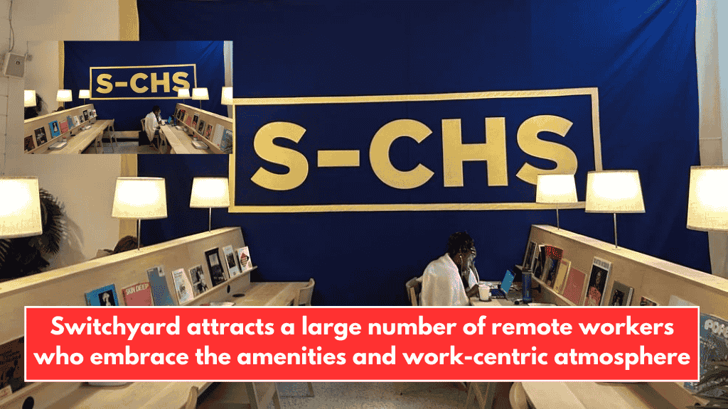 Switchyard attracts a large number of remote workers who embrace the amenities and work-centric atmosphere