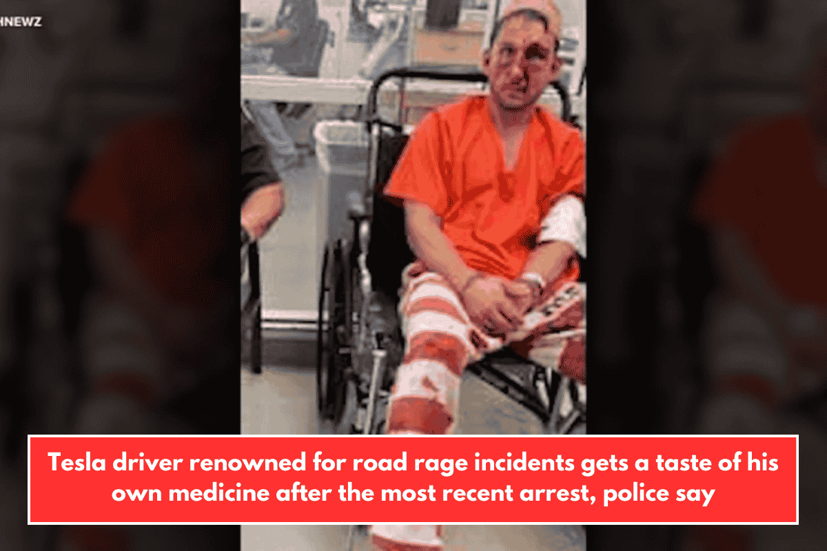 Tesla driver renowned for road rage incidents gets a taste of his own medicine after the most recent arrest, police say