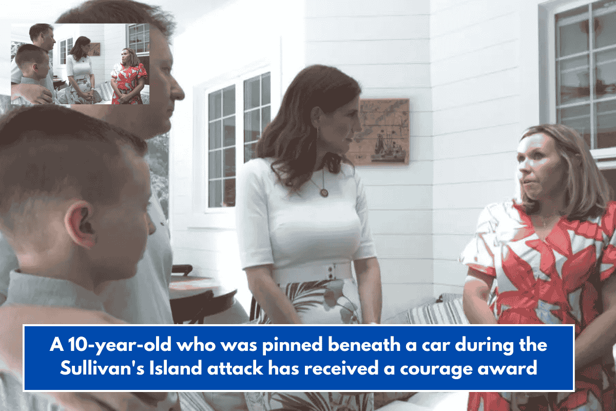 A 10-year-old who was pinned beneath a car during the Sullivan's Island attack has received a courage award