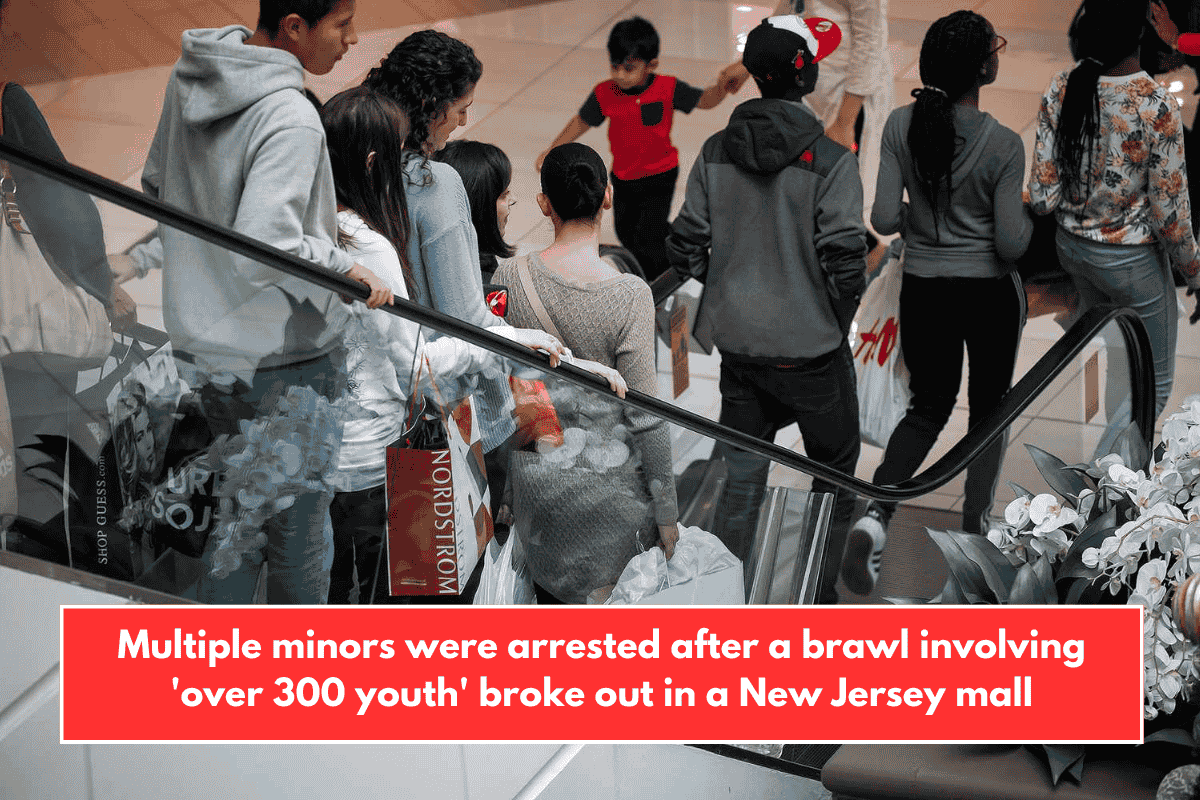 Multiple minors were arrested after a brawl involving 'over 300 youth' broke out in a New Jersey mall