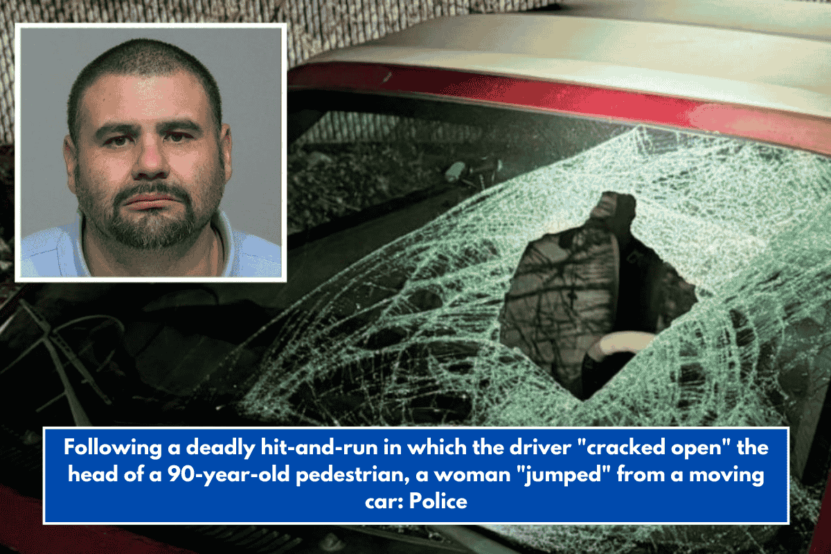 Following a deadly hit-and-run in which the driver "cracked open" the head of a 90-year-old pedestrian, a woman "jumped" from a moving car: Police