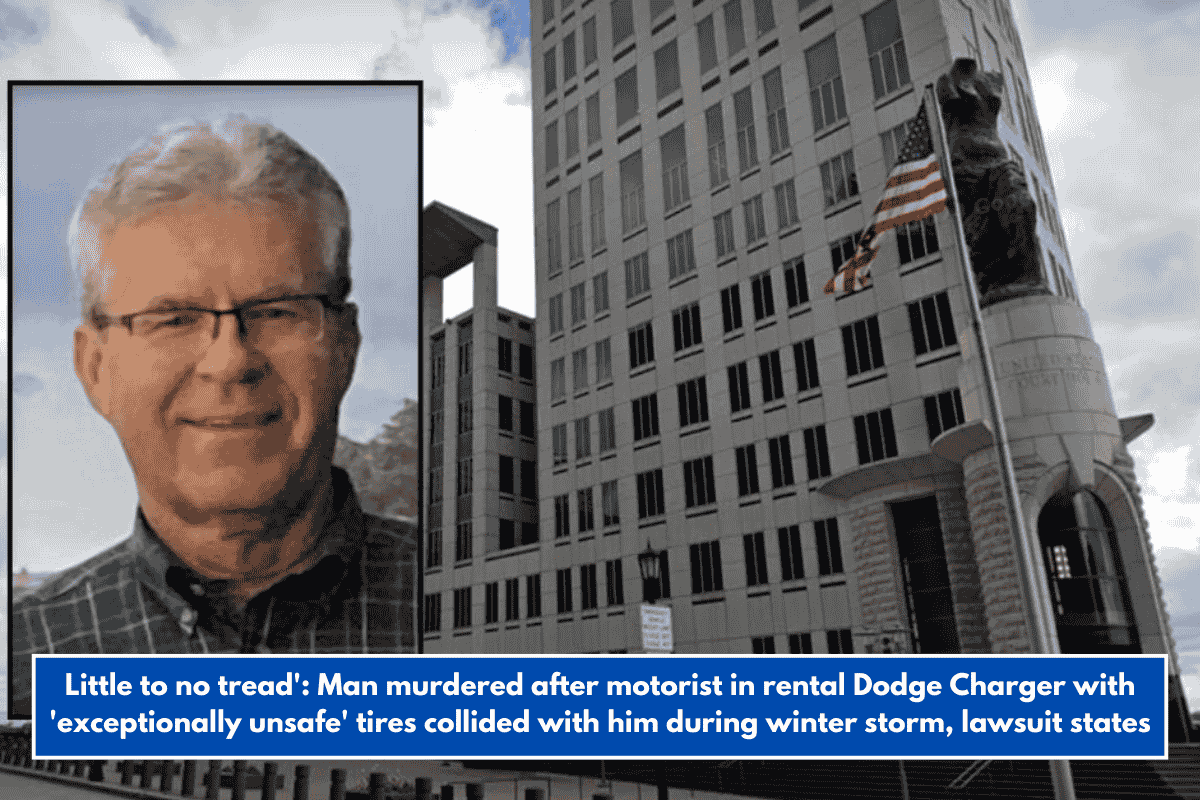 Little to no tread': Man murdered after motorist in rental Dodge Charger with 'exceptionally unsafe' tires collided with him during winter storm, lawsuit states