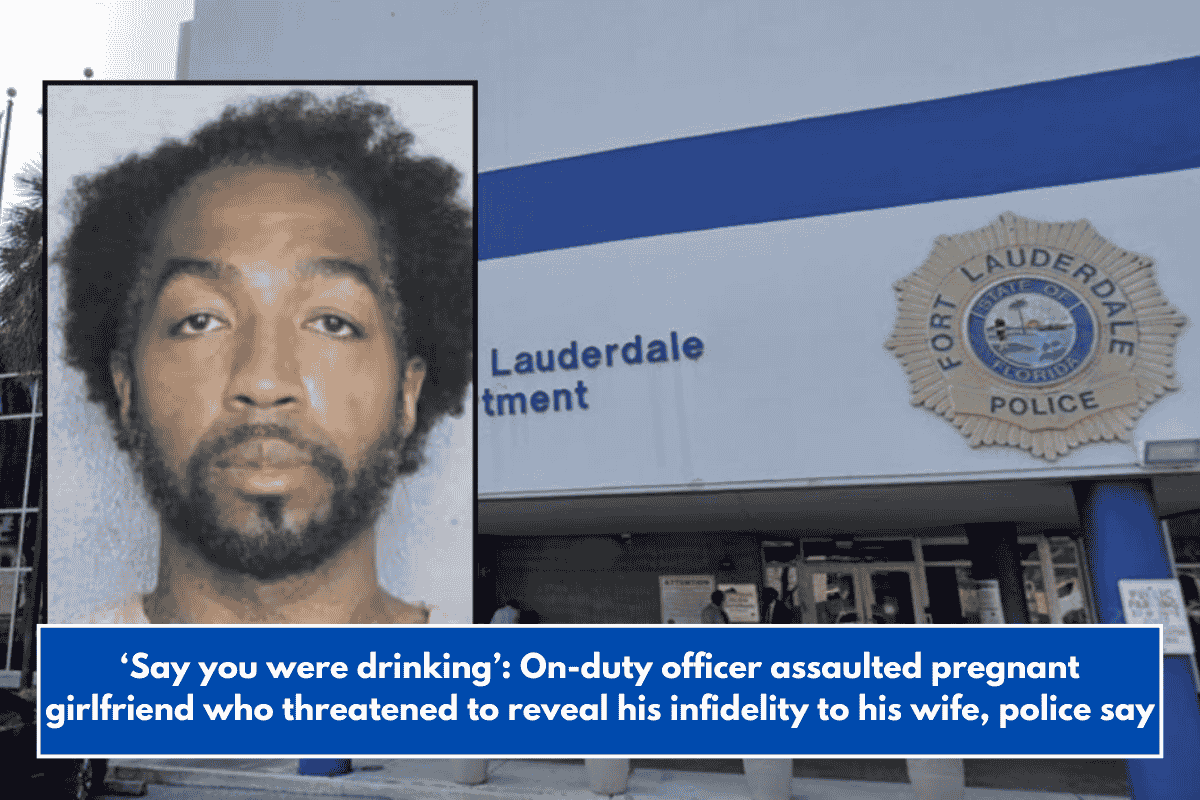 ‘Say you were drinking’: On-duty officer assaulted pregnant girlfriend who threatened to reveal his infidelity to his wife, police say