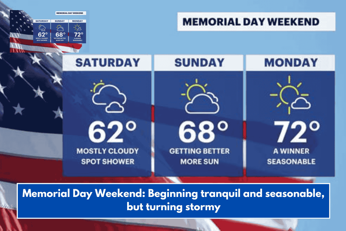 Memorial Day Weekend: Beginning tranquil and seasonable, but turning stormy