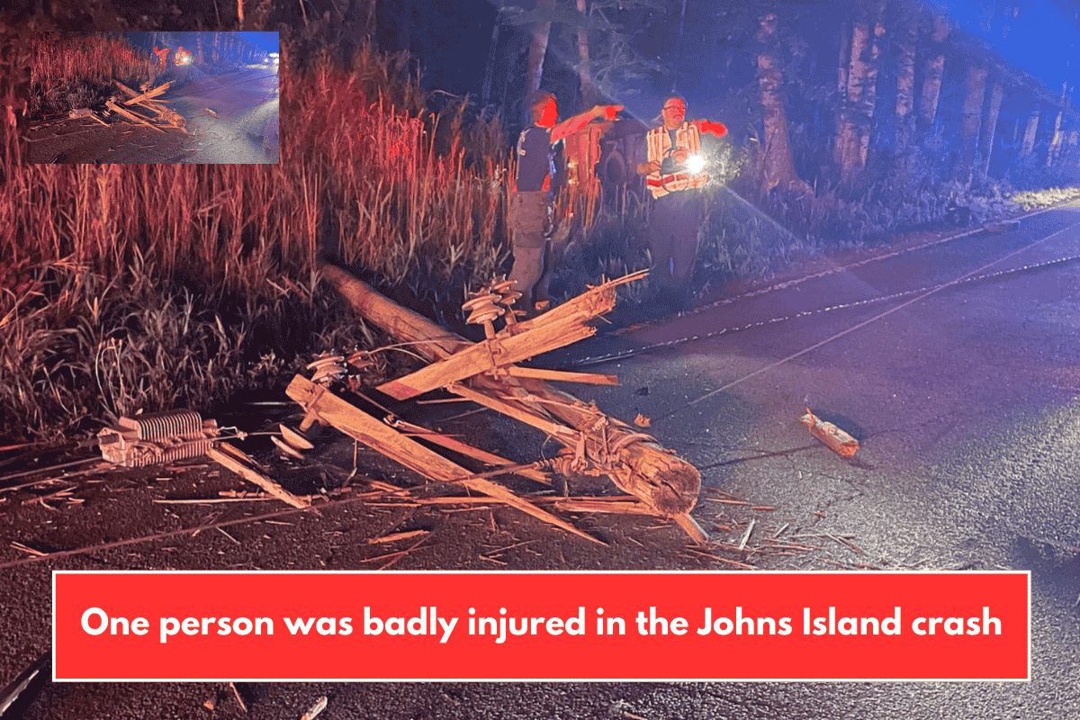 One person was badly injured in the Johns Island crash