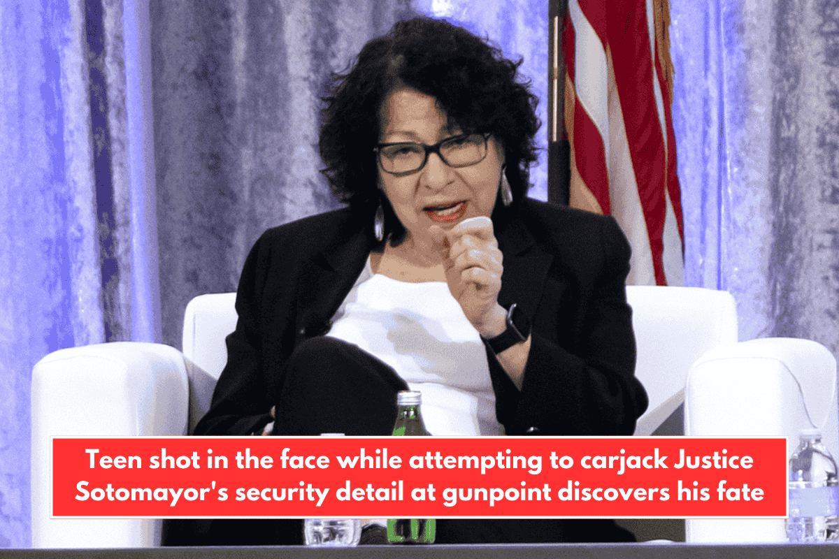 Teen shot in the face while attempting to carjack Justice Sotomayor's security detail at gunpoint discovers his fate