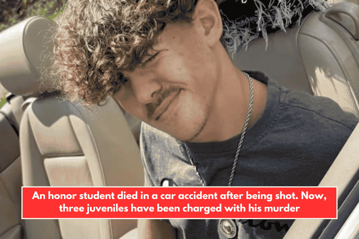 An honor student died in a car accident after being shot. Now, three juveniles have been charged with his murder
