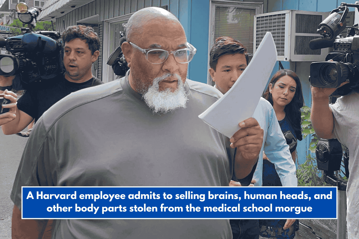 A Harvard employee admits to selling brains, human heads, and other body parts stolen from the medical school morgue