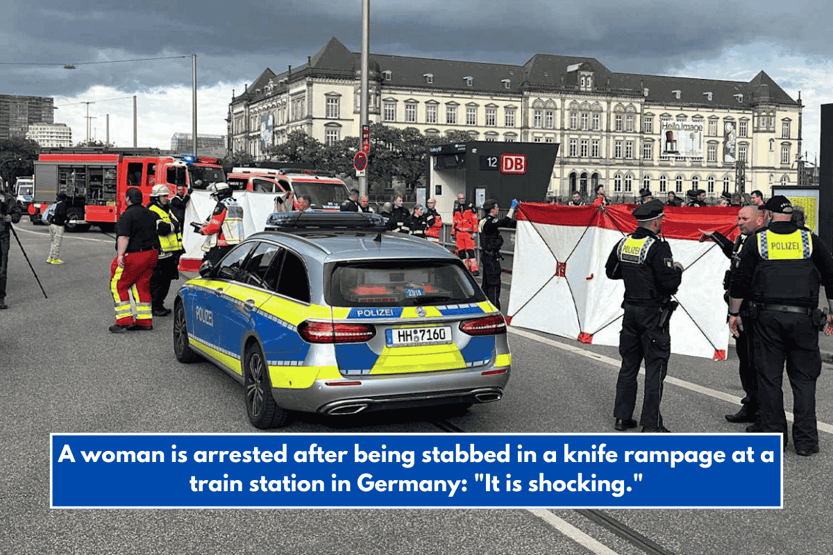 A woman is arrested after being stabbed in a knife rampage at a train station in Germany: "It is shocking."