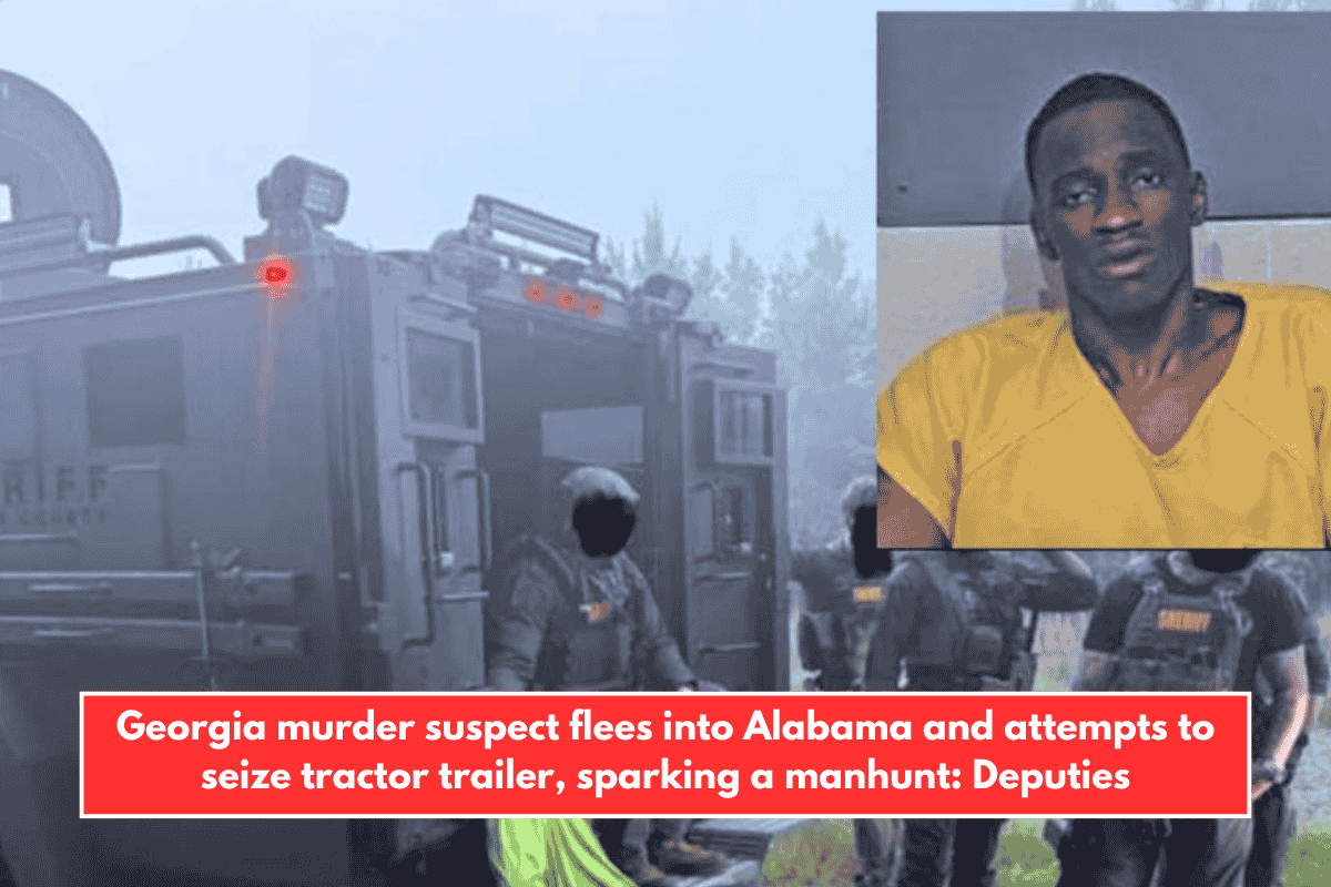 Georgia murder suspect flees into Alabama and attempts to seize tractor trailer, sparking a manhunt: Deputies
