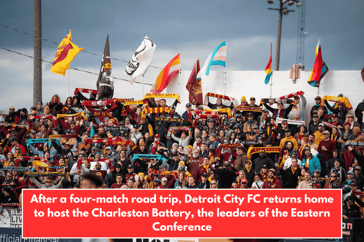 After a four-match road trip, Detroit City FC returns home to host the Charleston Battery, the leaders of the Eastern Conference