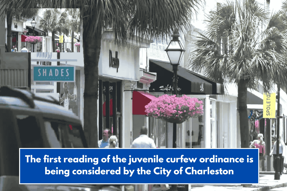 The first reading of the juvenile curfew ordinance is being considered by the City of Charleston