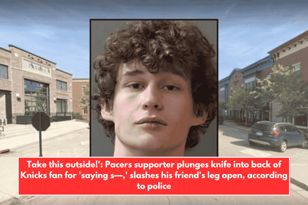 Take this outside!': Pacers supporter plunges knife into back of Knicks fan for 'saying s—,' slashes his friend's leg open, according to police