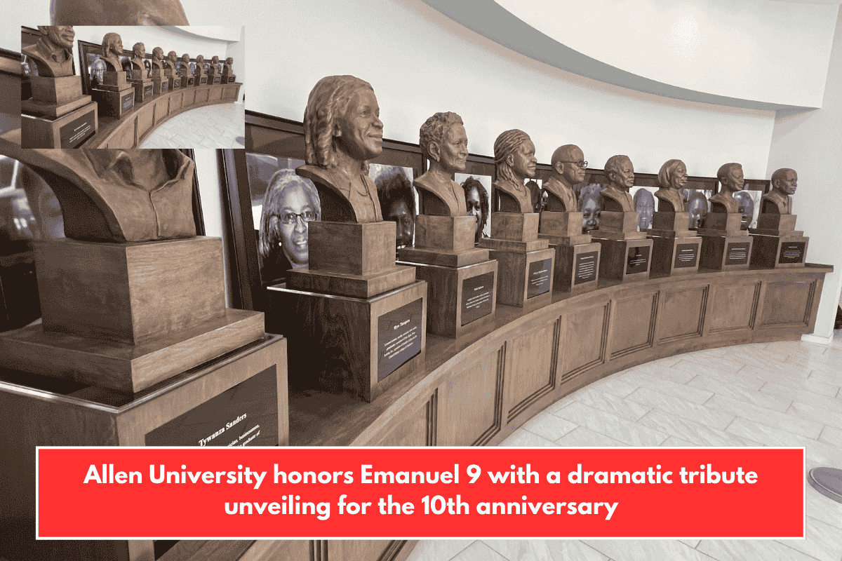 Allen University honors Emanuel 9 with a dramatic tribute unveiling for the 10th anniversary