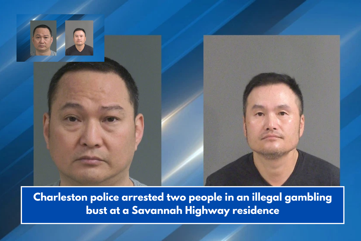 Charleston police arrested two people in an illegal gambling bust at a Savannah Highway residence