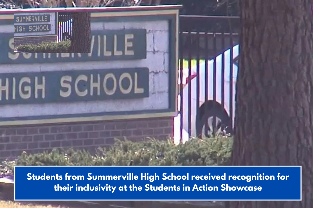 Students from Summerville High School received recognition for their inclusivity at the Students in Action Showcase