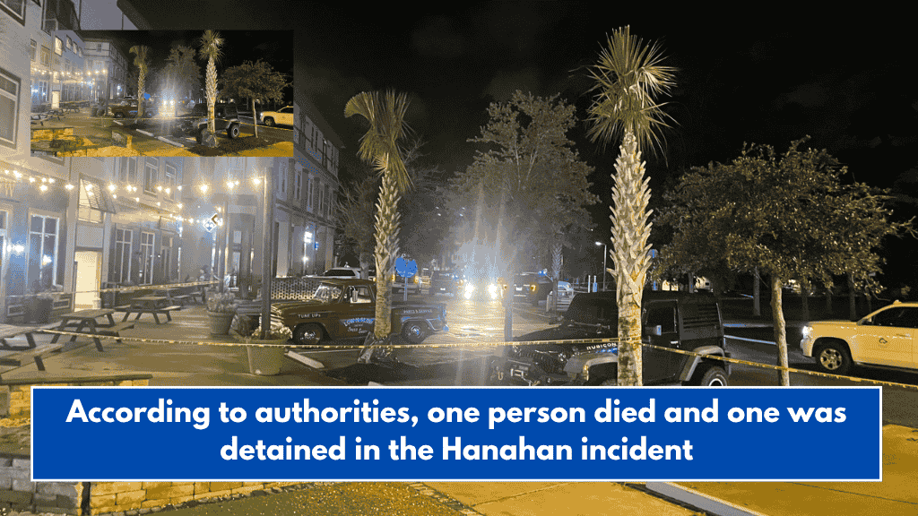 According to authorities, one person died and one was detained in the Hanahan incident