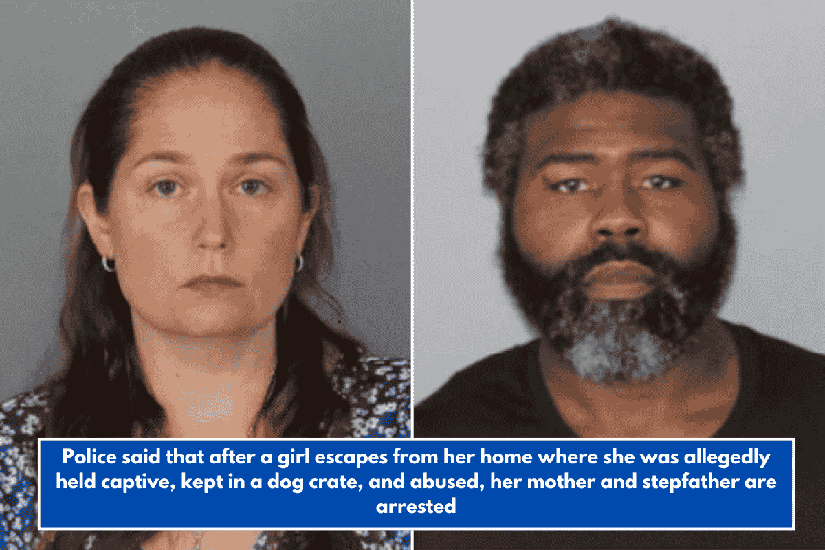 Police said that after a girl escapes from her home where she was allegedly held captive, kept in a dog crate, and abused, her mother and stepfather are arrested