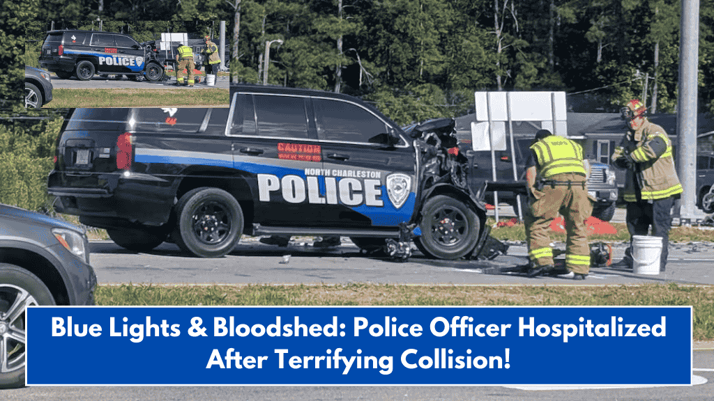 Blue Lights & Bloodshed: Police Officer Hospitalized After Terrifying Collision!