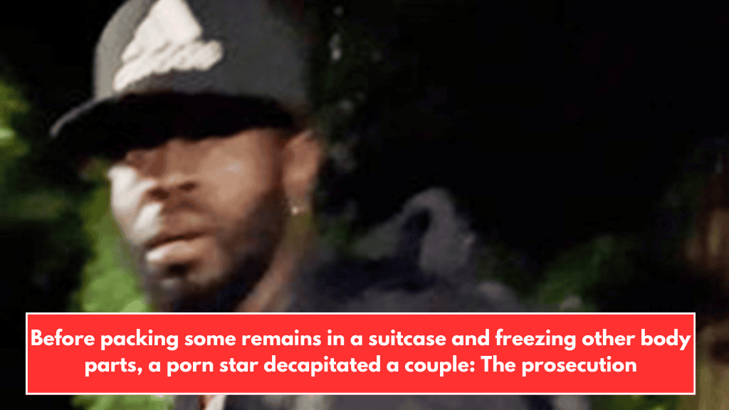 Before packing some remains in a suitcase and freezing other body parts, a porn star decapitated a couple: The prosecution