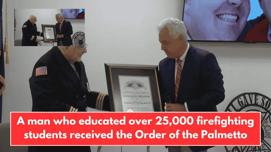 A man who educated over 25,000 firefighting students received the Order of the Palmetto