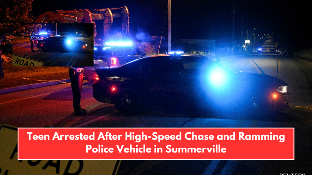 Teen Arrested After High-Speed Chase and Ramming Police Vehicle in Summerville