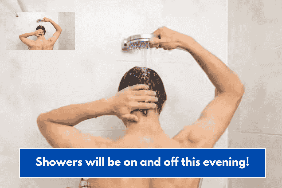 Showers will be on and off this evening!