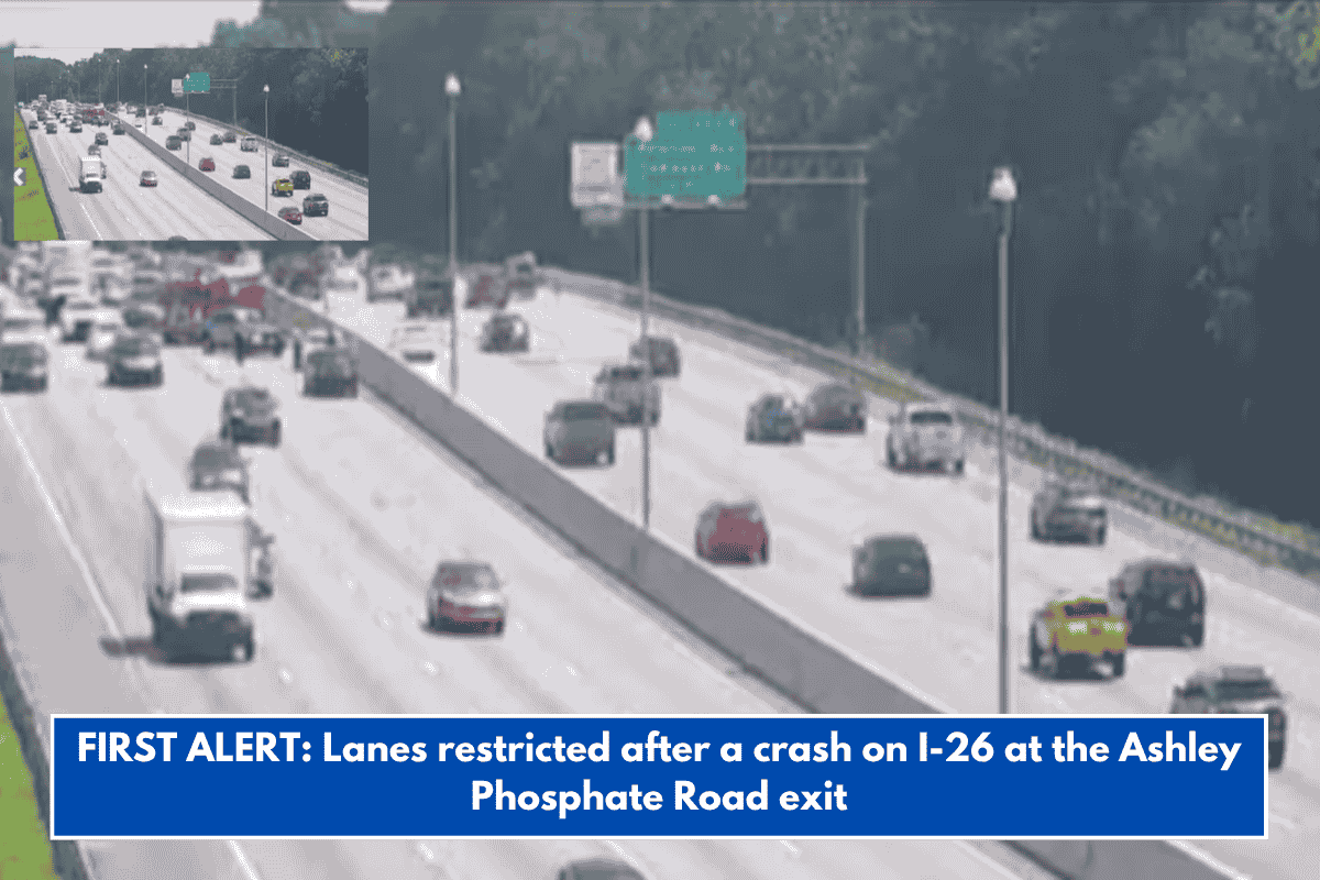 FIRST ALERT: Lanes restricted after a crash on I-26 at the Ashley Phosphate Road exit