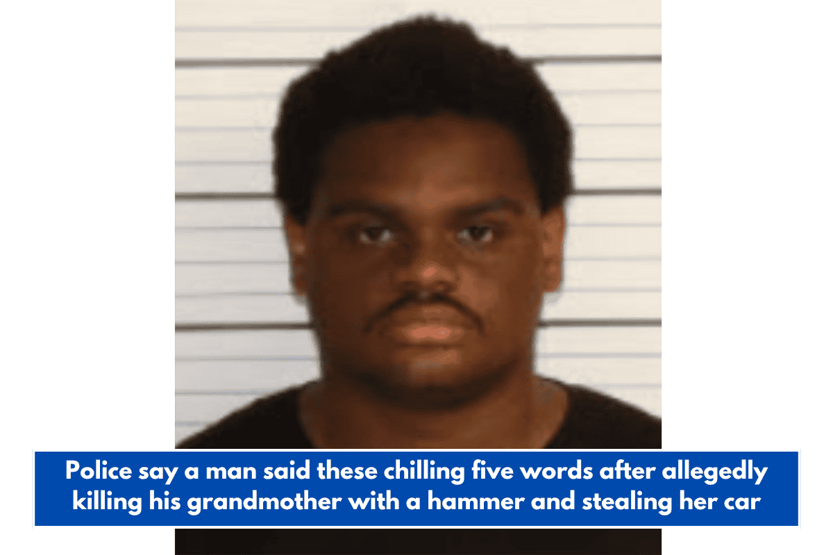 Police say a man said these chilling five words after allegedly killing his grandmother with a hammer and stealing her car