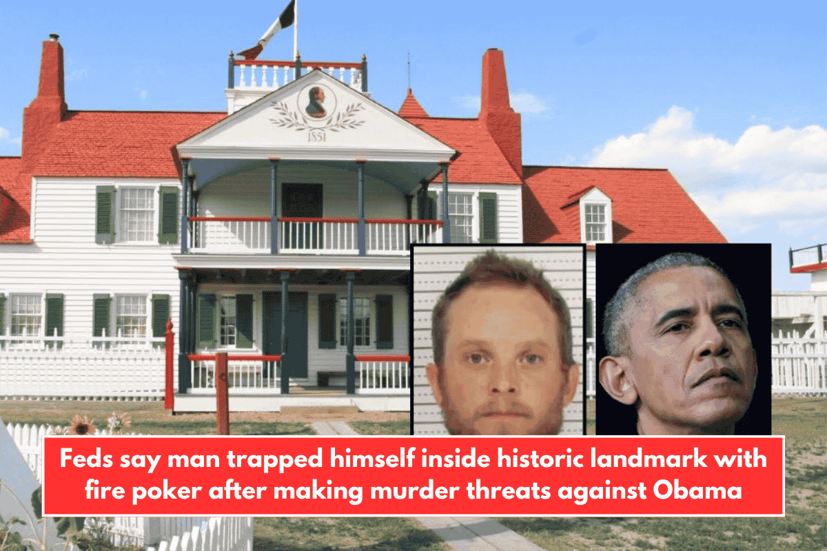 Feds say man trapped himself inside historic landmark with fire poker after making murder threats against Obama