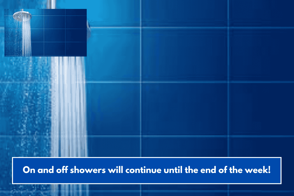 On and off showers will continue until the end of the week!