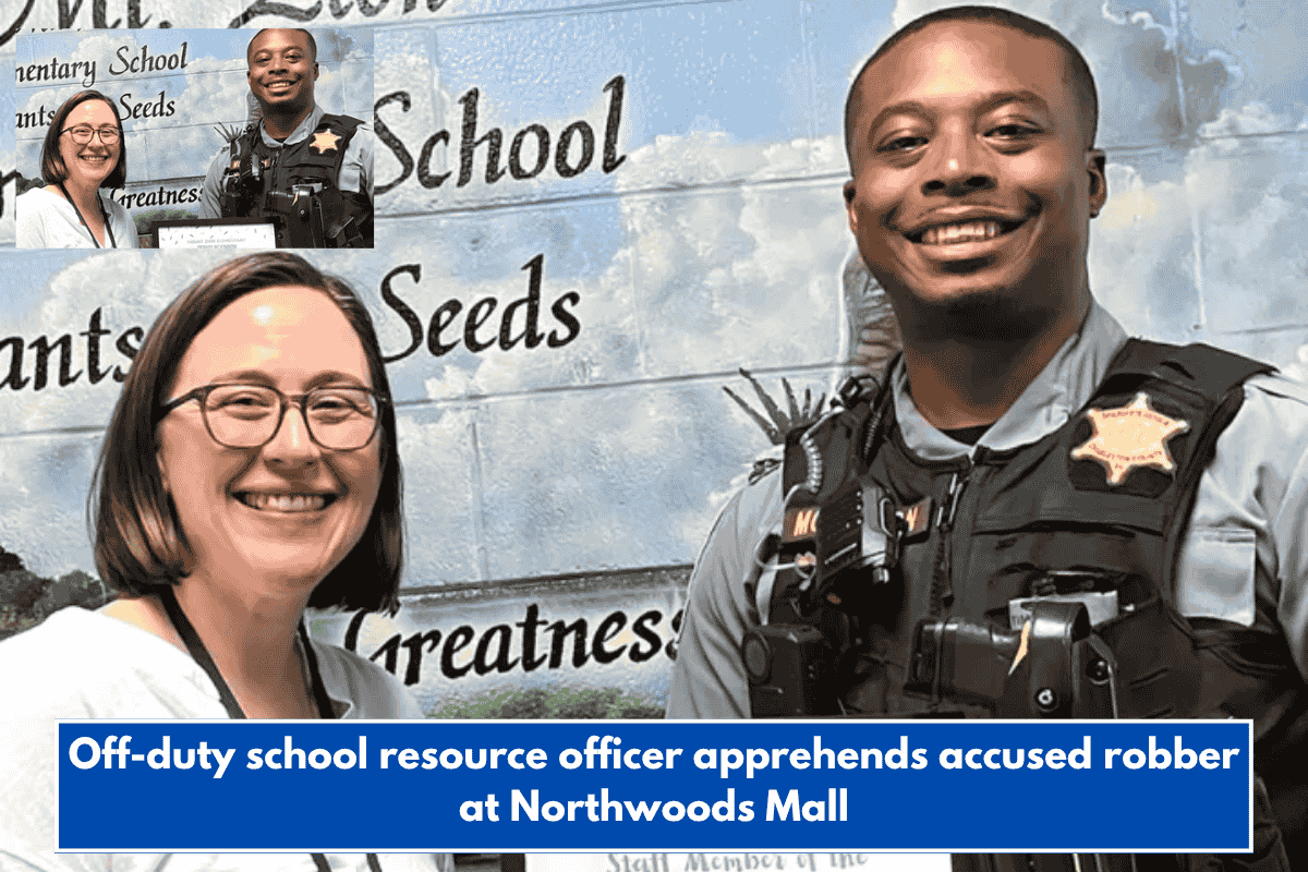 Off-duty school resource officer apprehends accused robber at Northwoods Mall