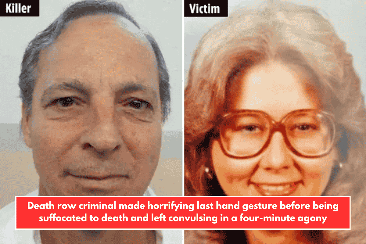 Death row criminal made horrifying last hand gesture before being suffocated to death and left convulsing in a four-minute agony