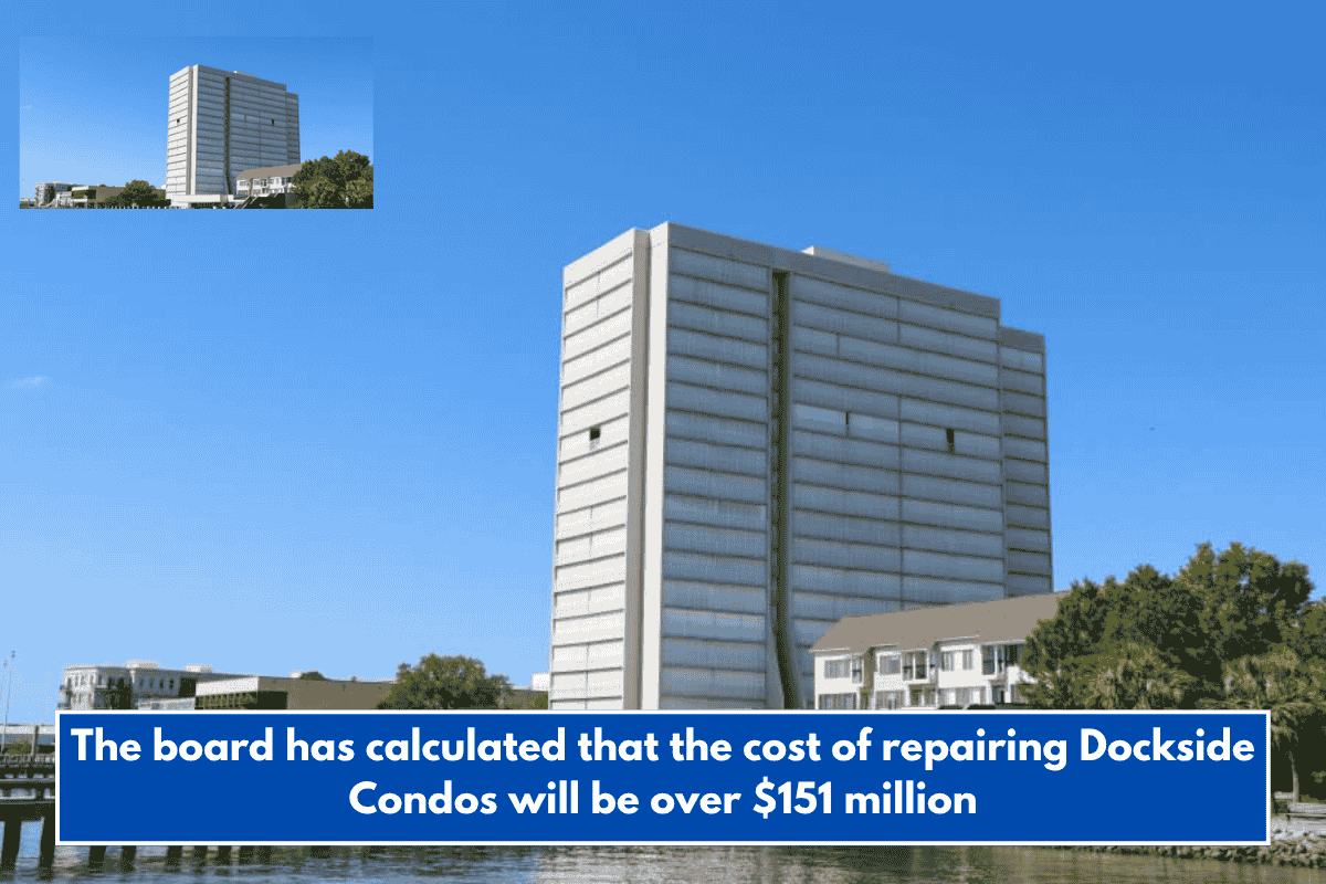 The board has calculated that the cost of repairing Dockside Condos will be over $151 million