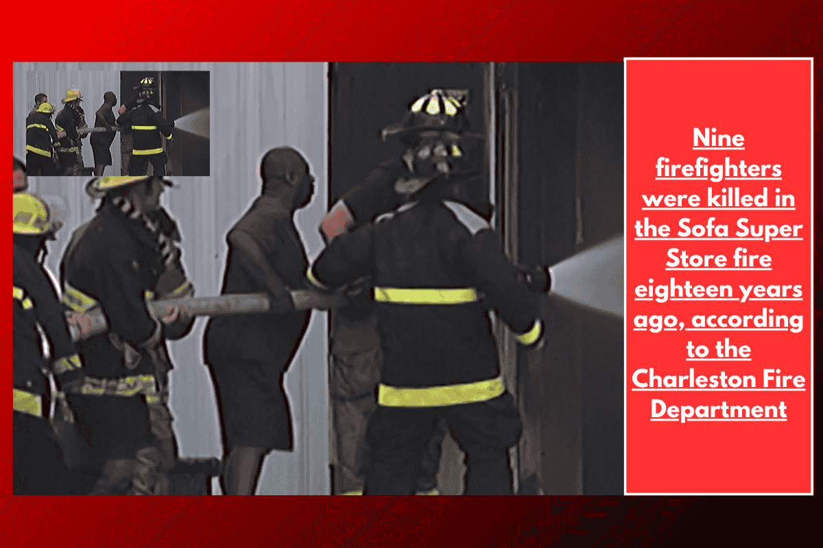 Nine firefighters were killed in the Sofa Super Store fire eighteen years ago, according to the Charleston Fire Department