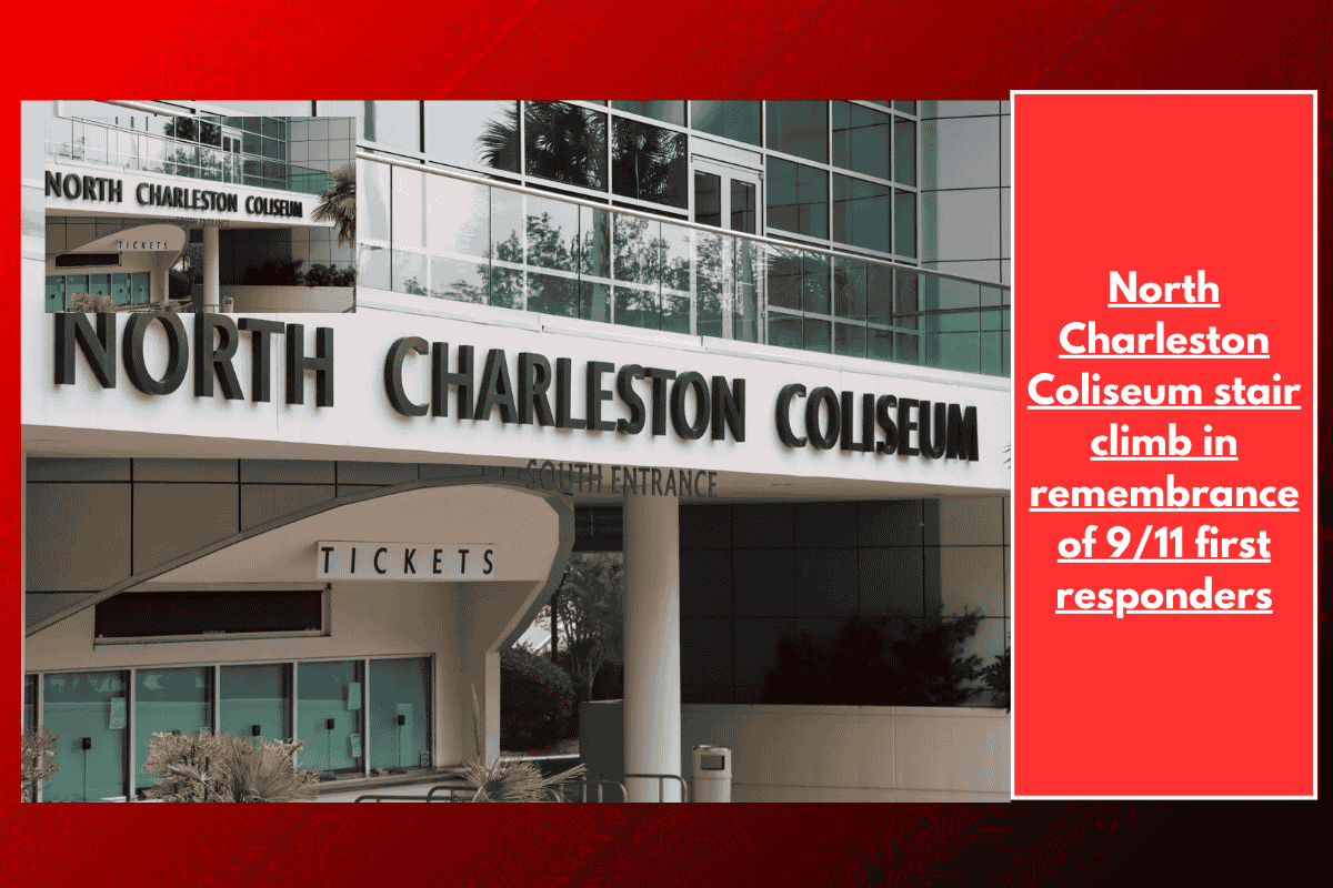 North Charleston Coliseum stair climb in remembrance of 9/11 first responders