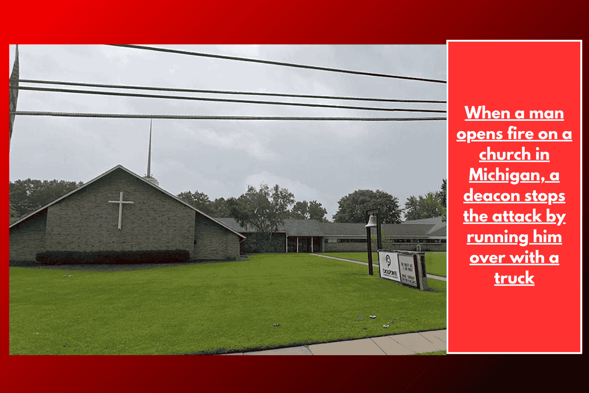 When a man opens fire on a church in Michigan, a deacon stops the attack by running him over with a truck