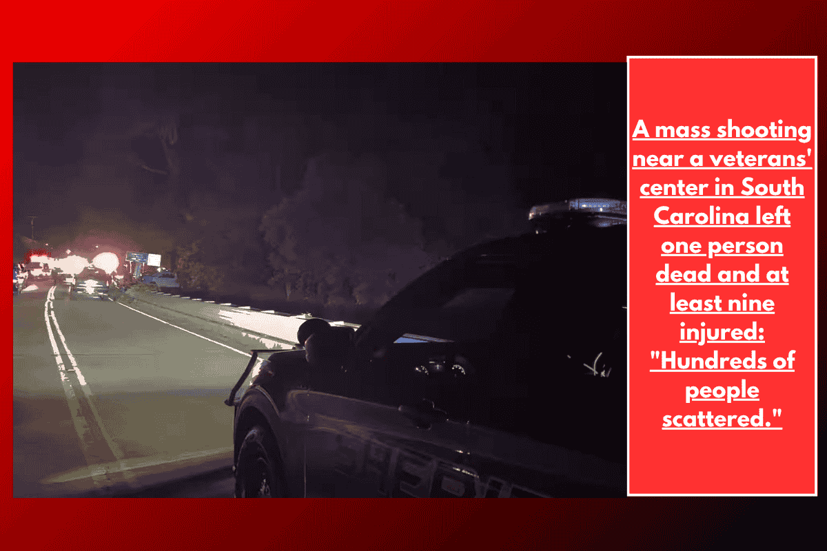 A mass shooting near a veterans' center in South Carolina left one person dead and at least nine injured: "Hundreds of people scattered."