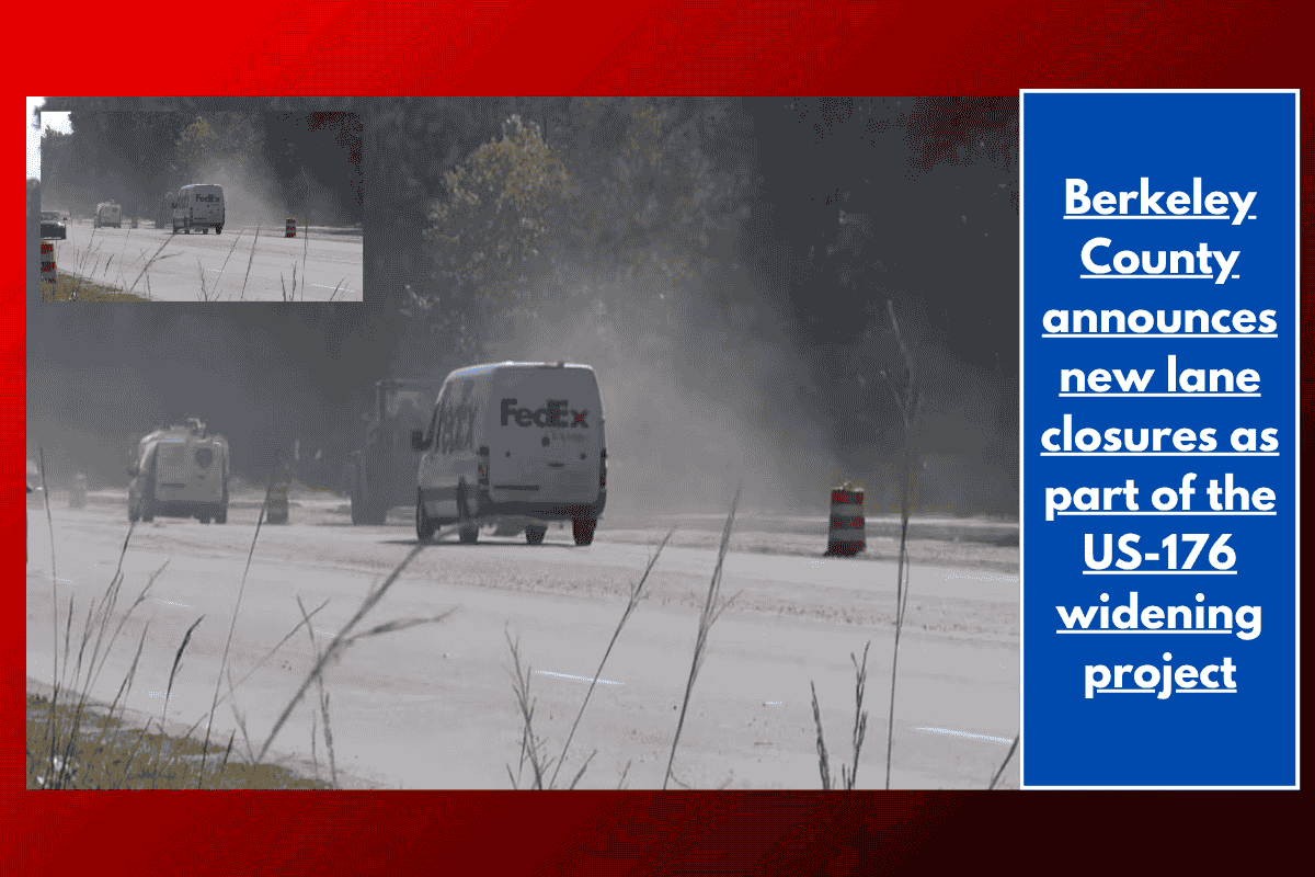 Berkeley County announces new lane closures as part of the US-176 widening project