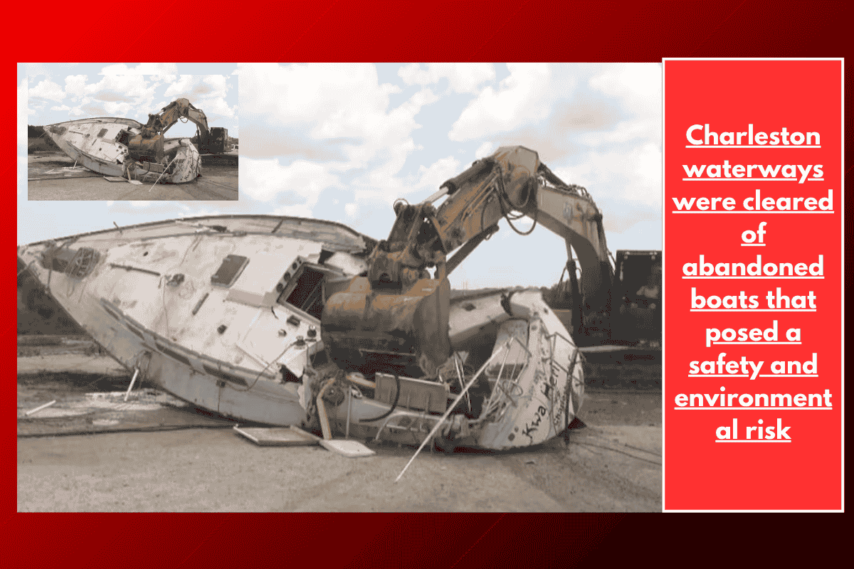 Charleston waterways were cleared of abandoned boats that posed a safety and environmental risk