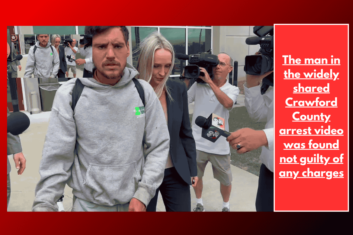The man in the widely shared Crawford County arrest video was found not guilty of any charges