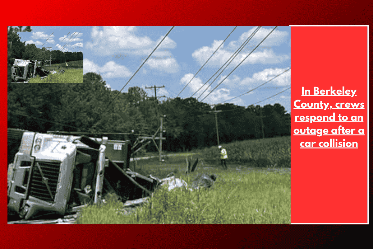In Berkeley County, crews respond to an outage after a car collision