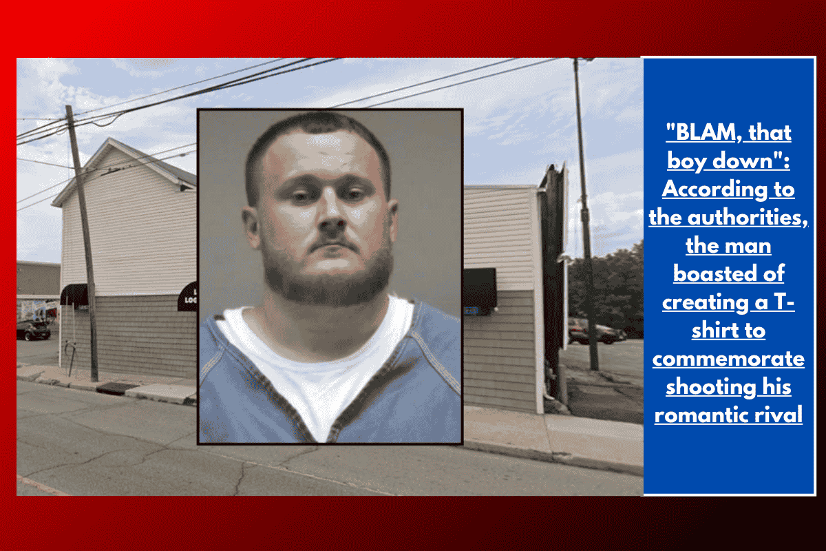 "BLAM, that boy down": According to the authorities, the man boasted of creating a T-shirt to commemorate shooting his romantic rival