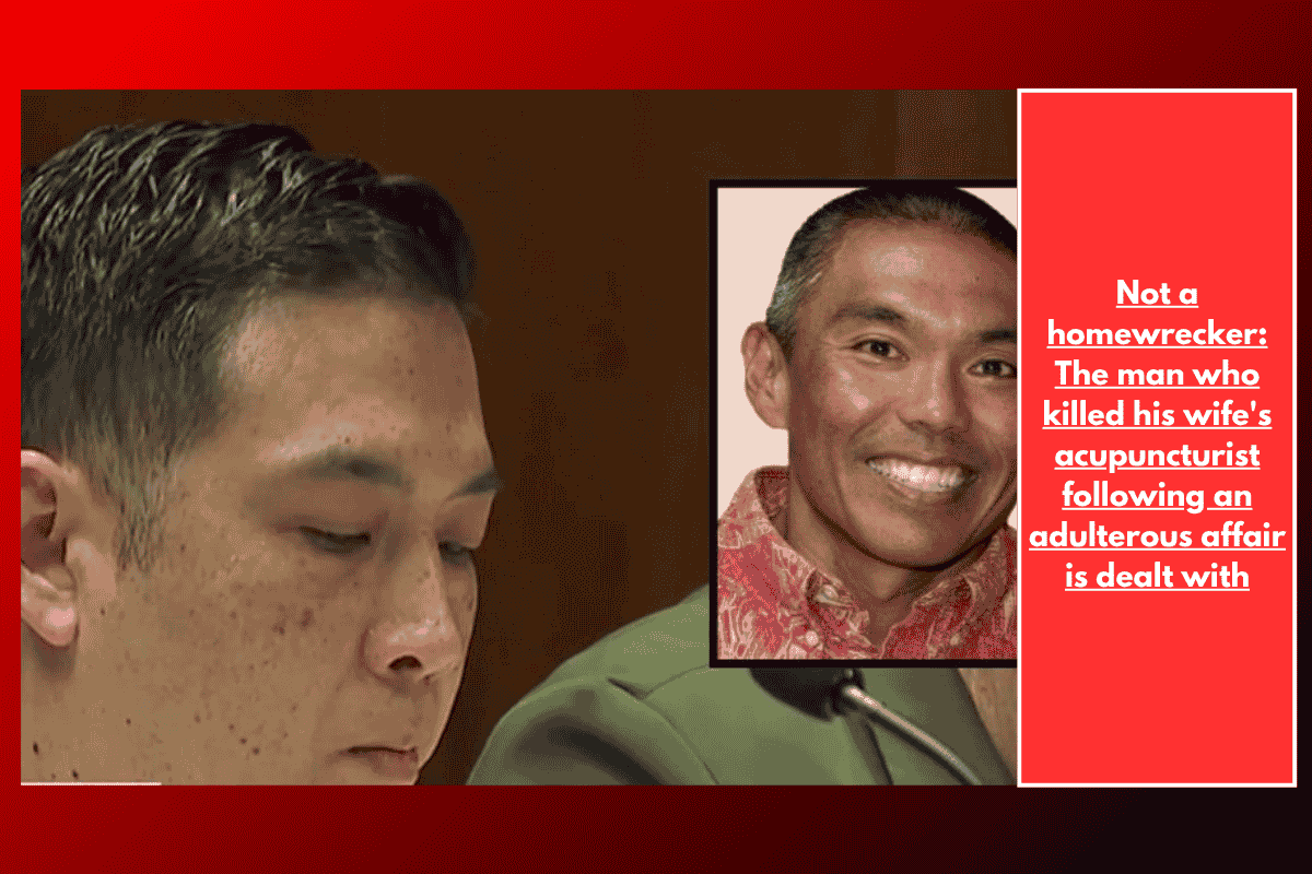 Not a homewrecker: The man who killed his wife's acupuncturist following an adulterous affair is dealt with