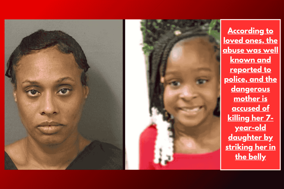 According to loved ones, the abuse was well known and reported to police, and the dangerous mother is accused of killing her 7-year-old daughter by striking her in the belly