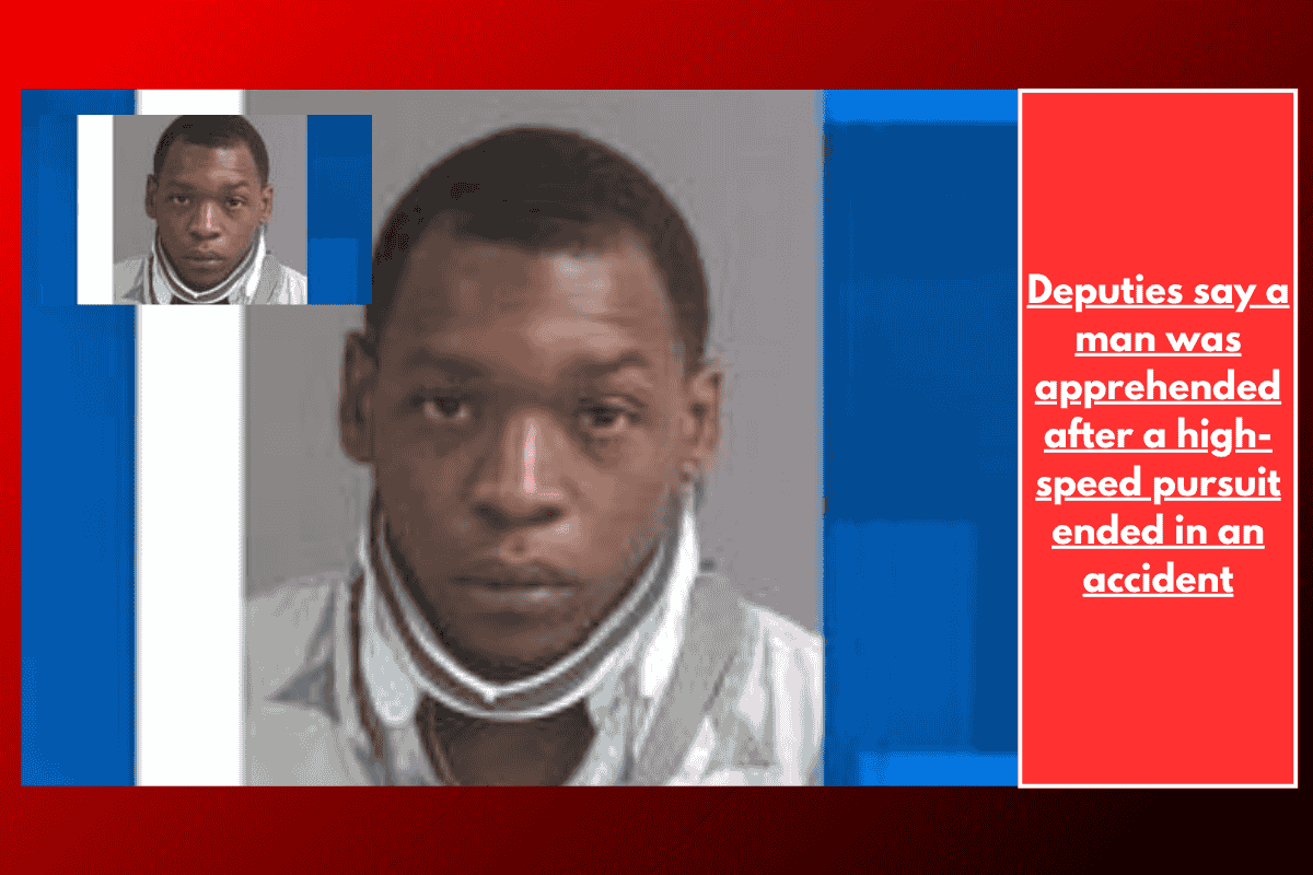 Deputies say a man was apprehended after a high-speed pursuit ended in an accident