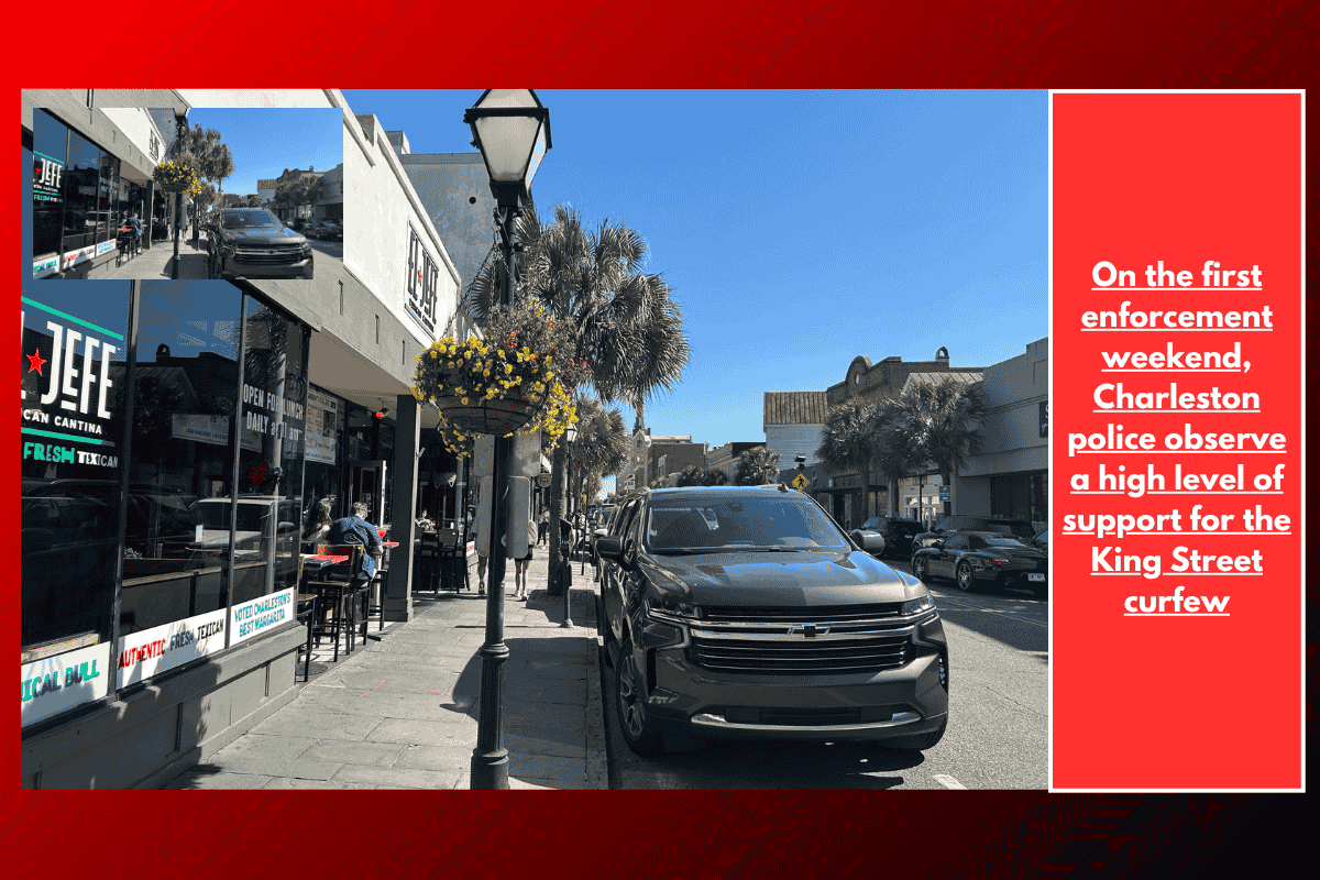 On the first enforcement weekend, Charleston police observe a high level of support for the King Street curfew