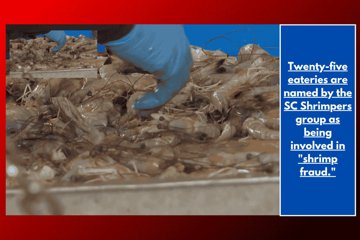 Twenty-five eateries are named by the SC Shrimpers group as being involved in "shrimp fraud."