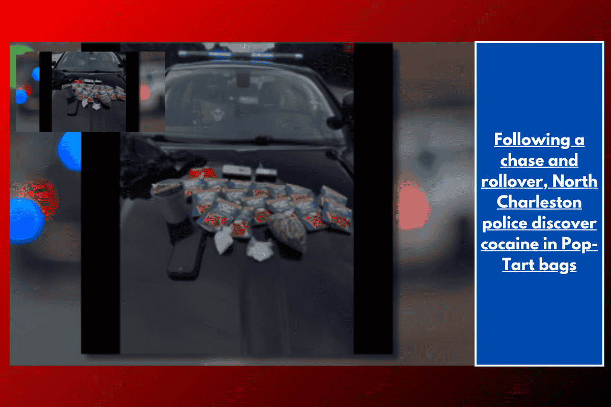 Following a chase and rollover, North Charleston police discover cocaine in Pop-Tart bags