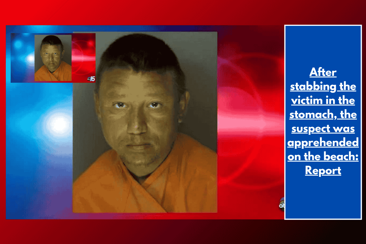 After stabbing the victim in the stomach, the suspect was apprehended on the beach: Report